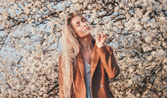 Woman looking balanced after using Eco Therapy CBD Vape